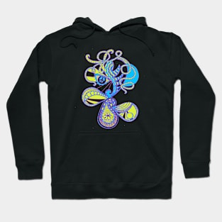 Abstract Peace Flower (Blue) Hoodie